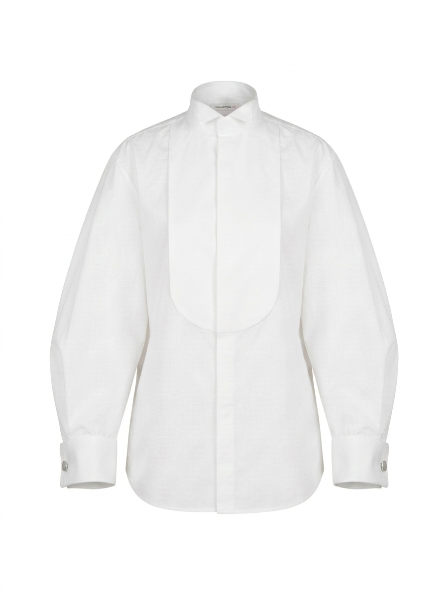 WHITE TUXEDO WING SHIRT