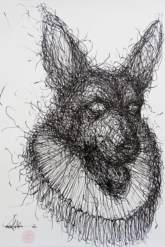 ink on paper 56 x 38 cm