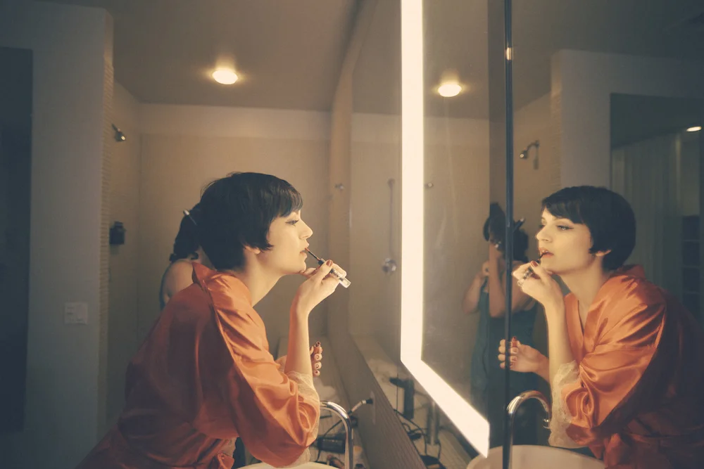 Primping at The Standard Hotel in DTLA before the ceremony. 