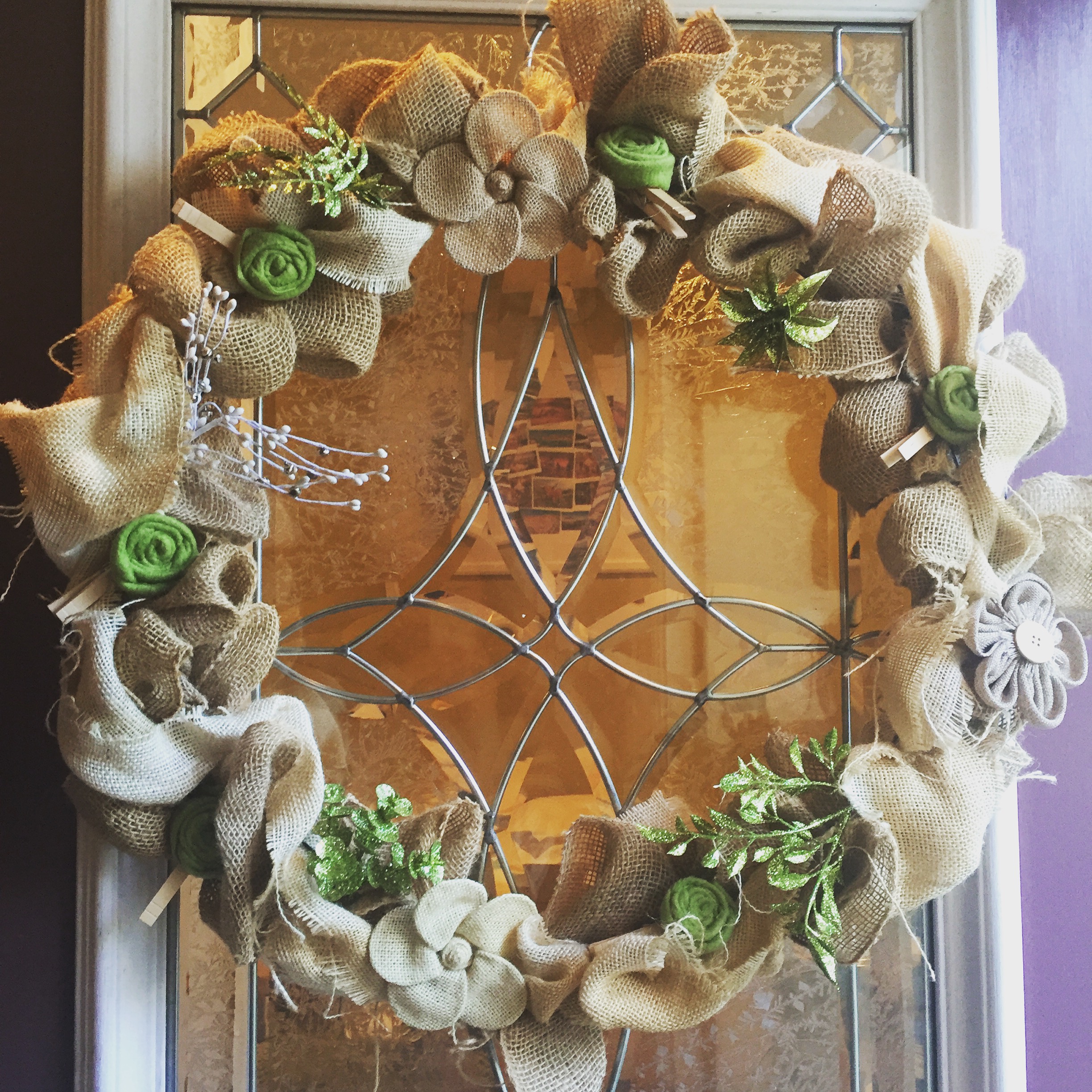 Fall fabric wreath