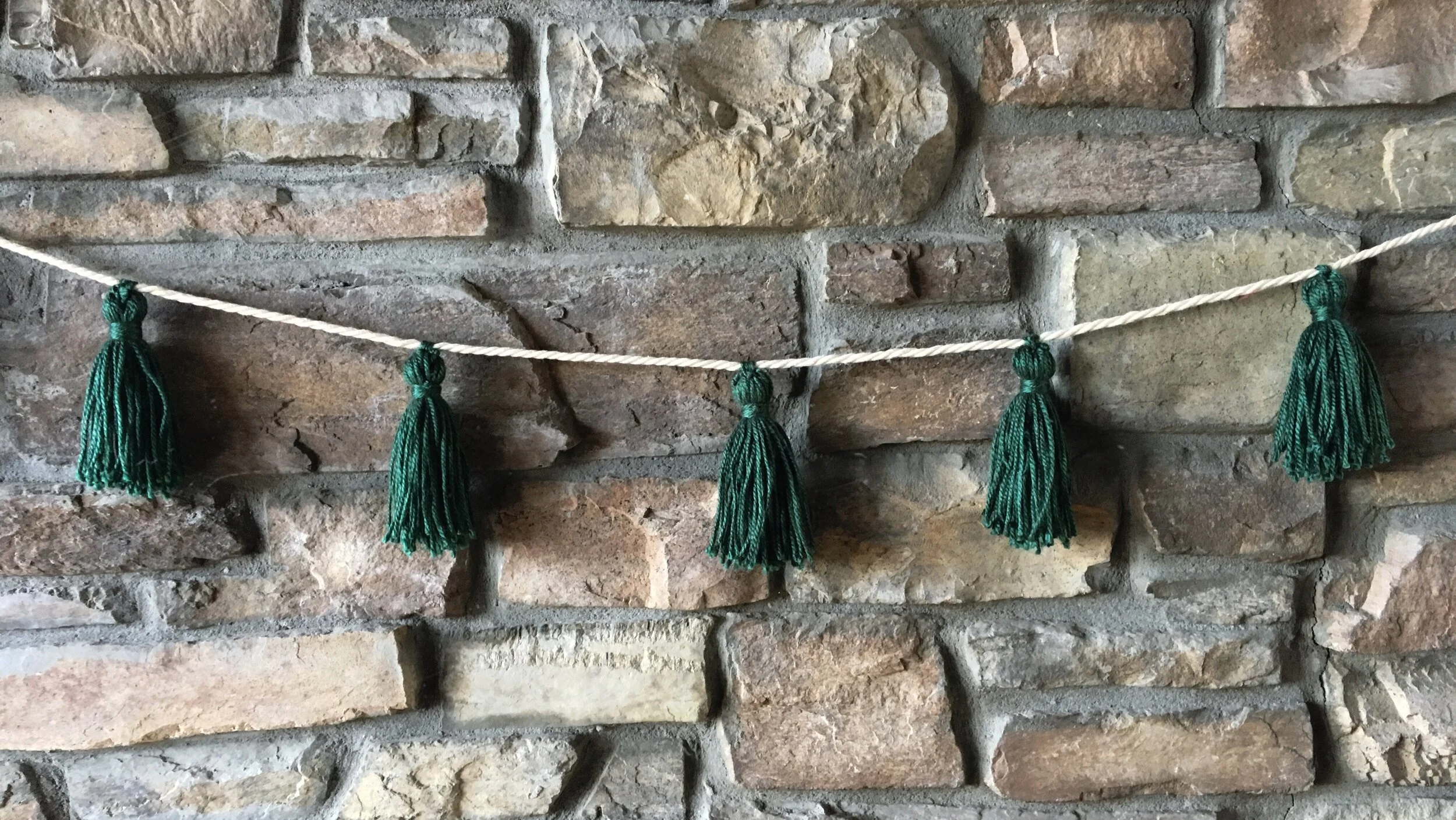 Forest Green Holiday Tassel Garland
