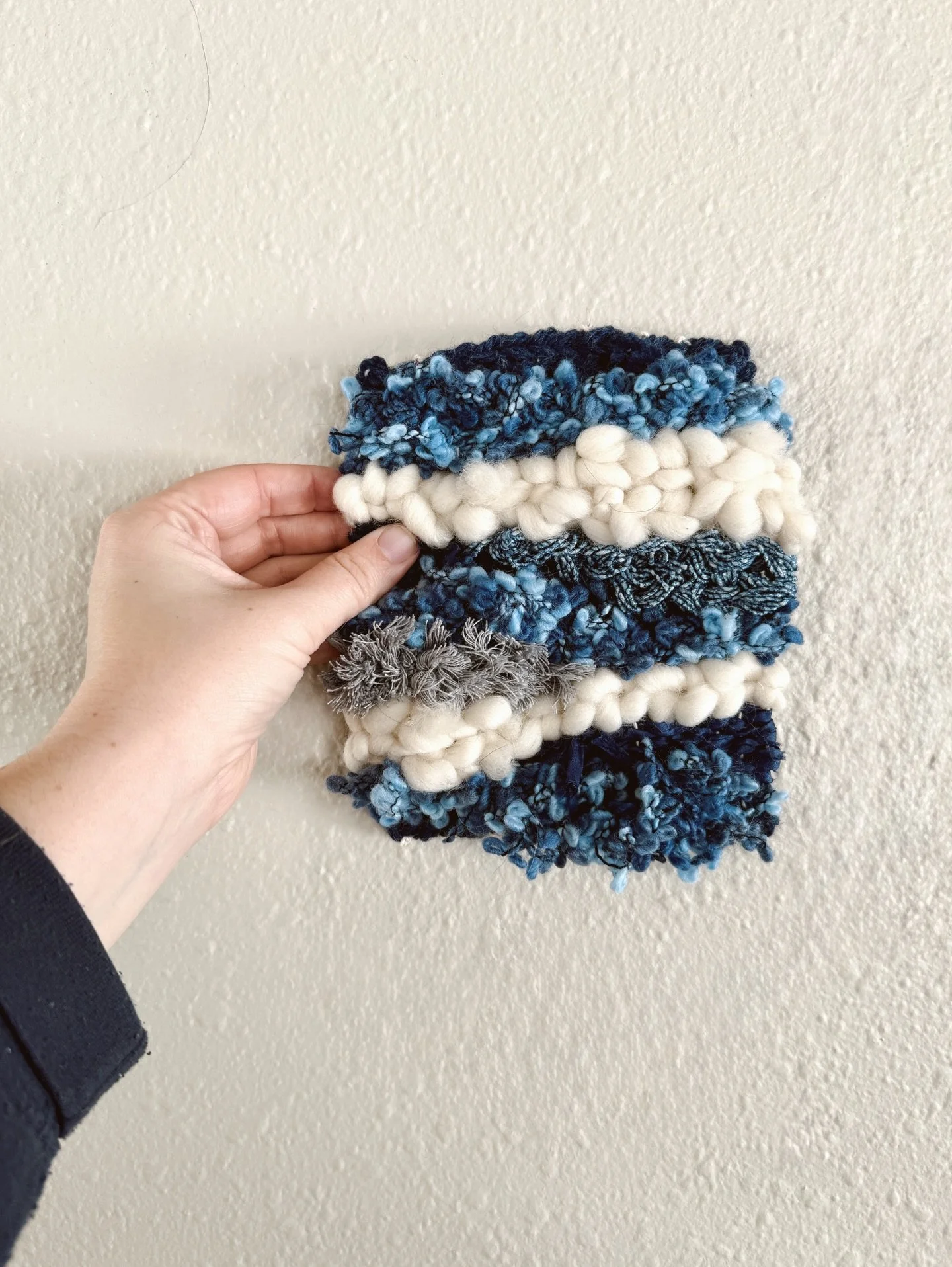 Day 01/100 of Handwoven Sketches 🧶 The @dothe100dayproject has officially begun! With today&rsquo;s weaving, I love how the form changed after I removed it from my loom. I intentionally cinched the warp string on the left side, just a bit, to abstra