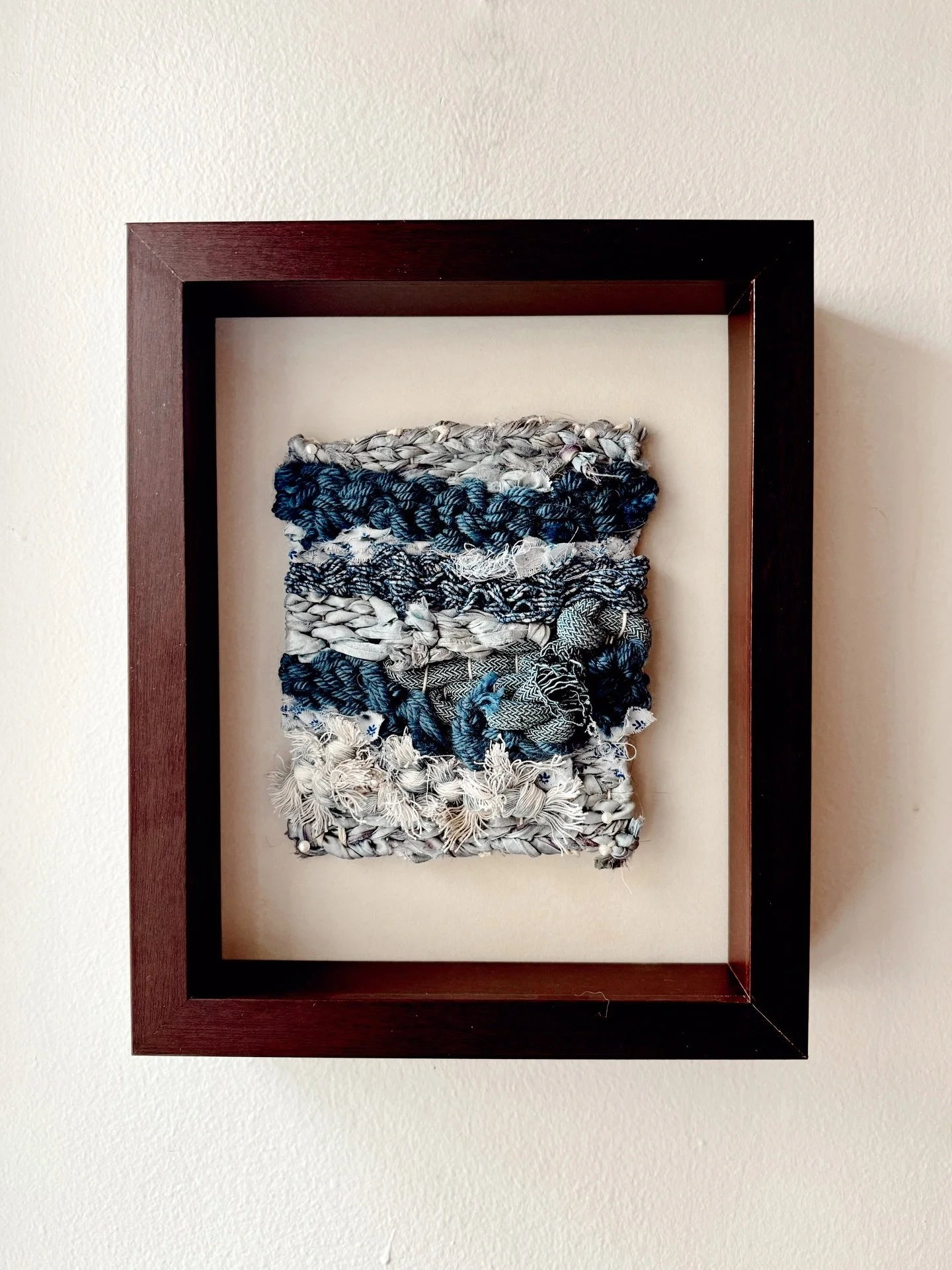 Exciting news&hellip; framing is now available for the handwoven sketches of my 100 Day Project! These are beautiful shadow box frames with a soft felt backing, creating an ethereal display for these small fiber artworks. If you have had your eye on 