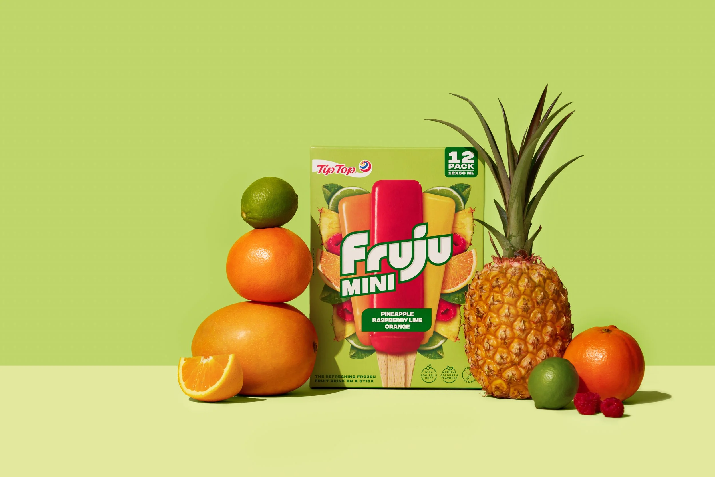 Fruju Mini pack shot with Fresh Produce by Photographer Victoria Baldwin