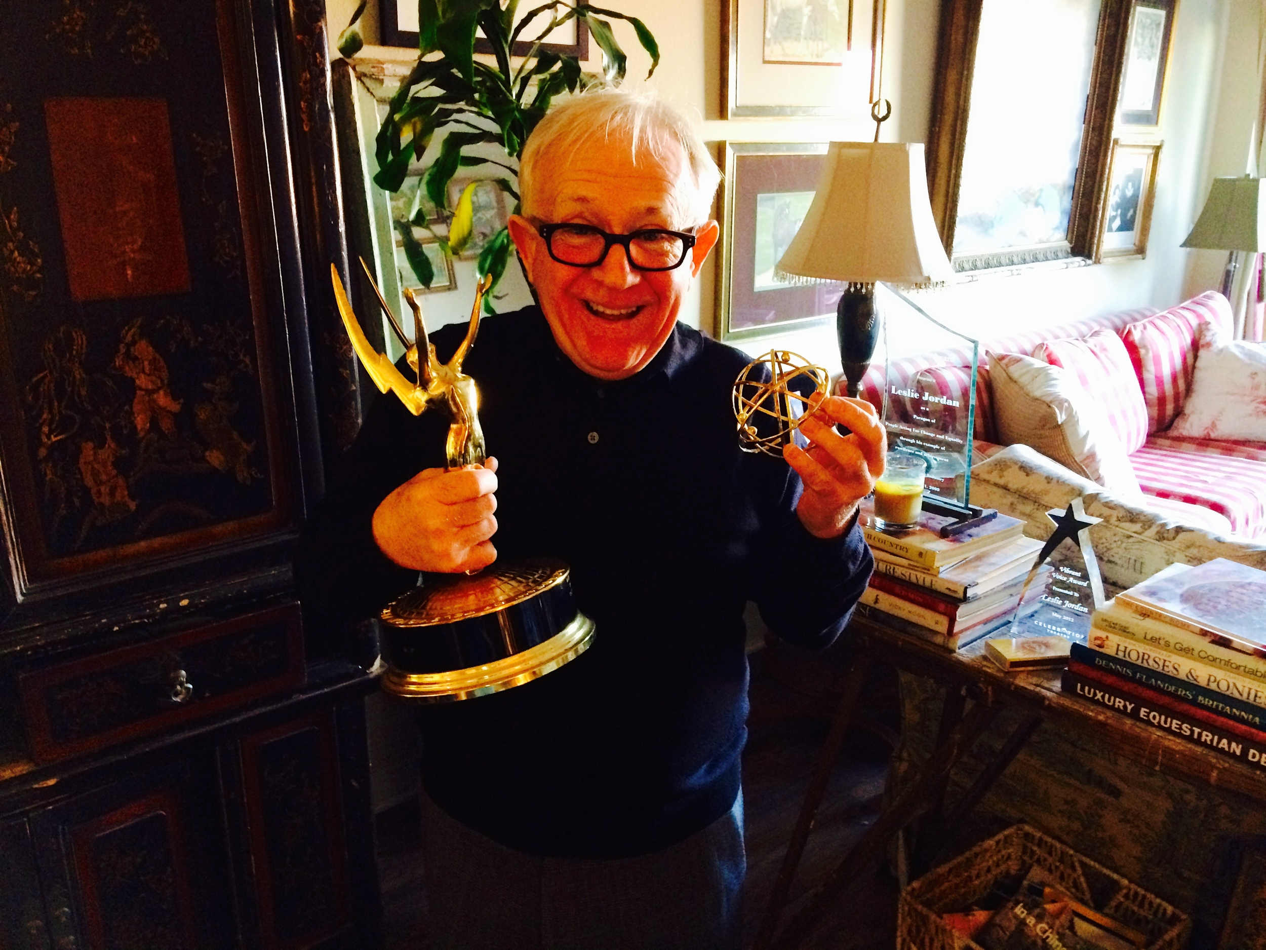 Broken Emmy...still worth smiling about.
