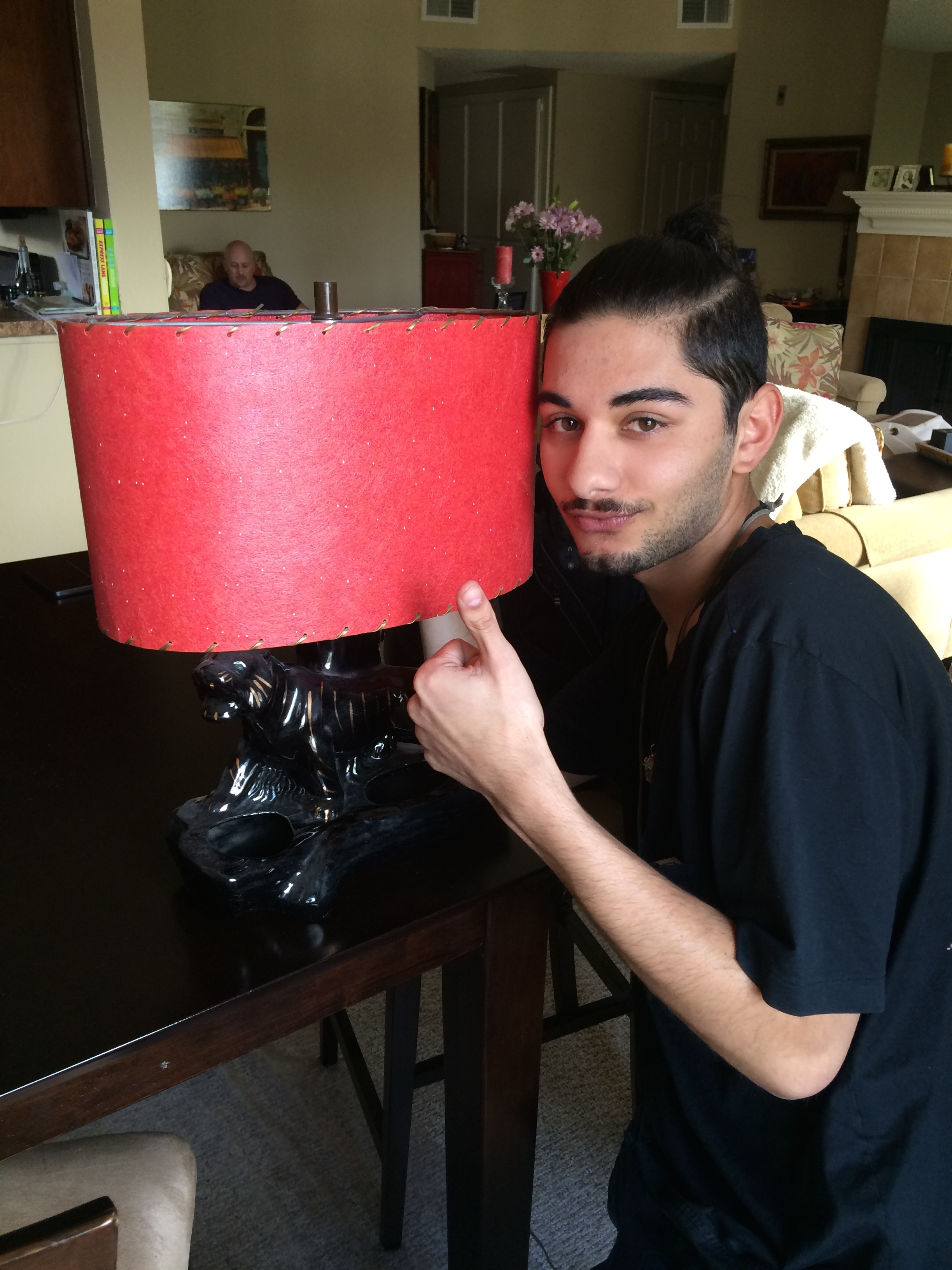 Mark and the lamp he took from "Ugly Betty"