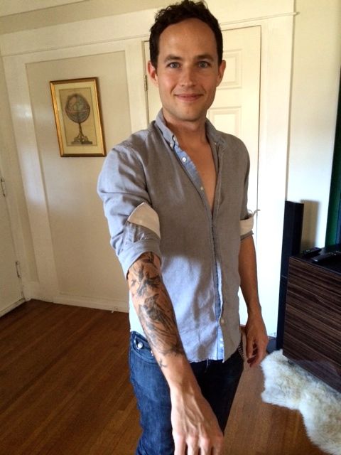 Christopher's cool raven tattoo situation
