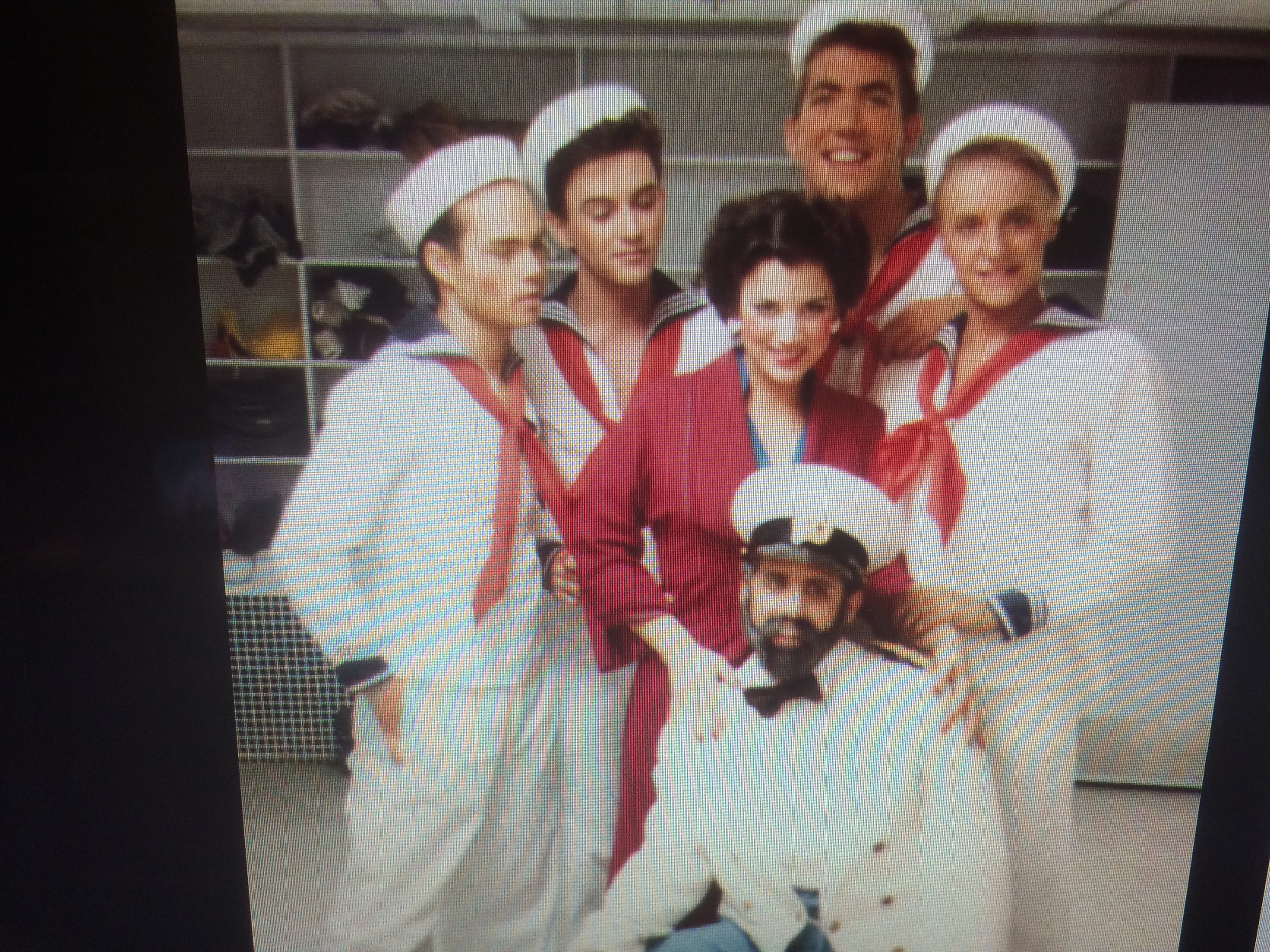 A photo from Garrett's Facebook page when Dennis and Garrett were sailors in the ASU Theater Department of Anything Goes.