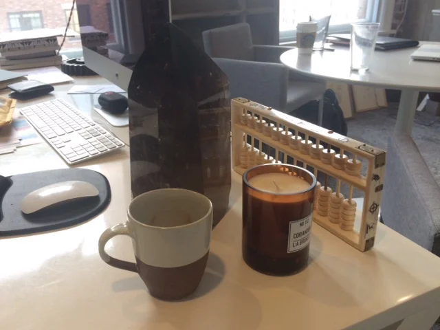 Crystal, candle, coffee...from Recon.