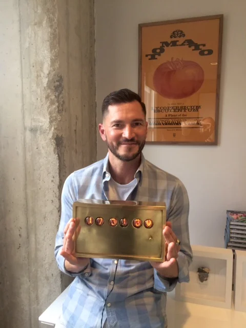 Shawn w/ a cool brass clock that's available at Recon.