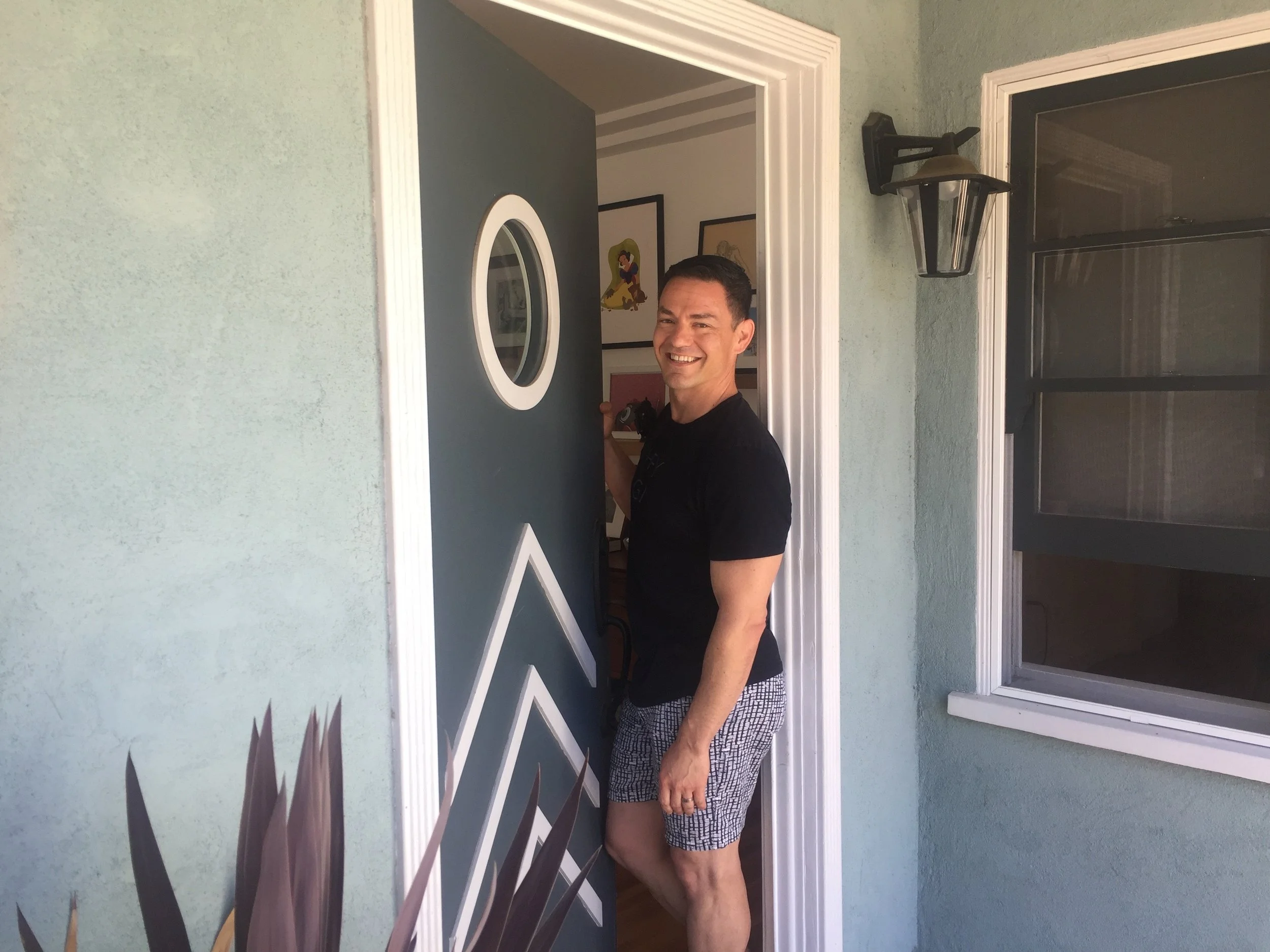 Rick at his super cool front door.