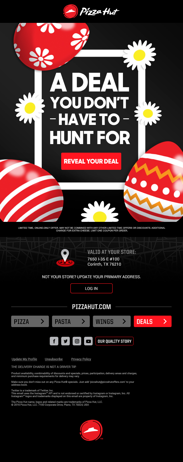 Pizza Hut Email For Spring