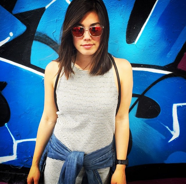 Packed to the Rafters / Winners & Losers star Melanie Vallejo @_melanievallejo wearing South Cali's NEWPORT Clear / Polarised Fire Sunset sunglasses. 