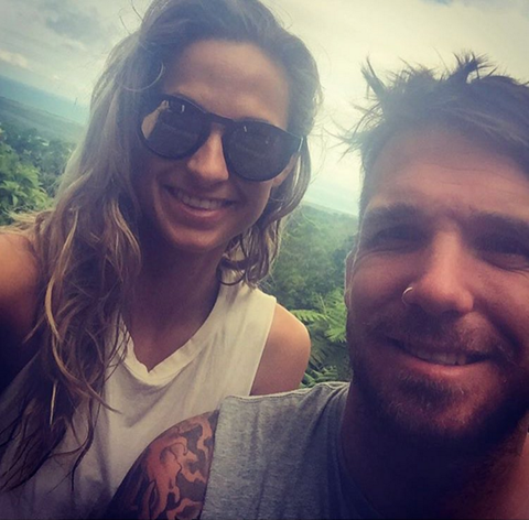 AFL Superstar Dane Swan with girlfriend in our Santa Monicas