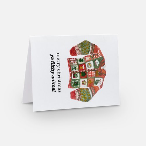 Merry Christmas Ya Filthy Animal Card (front).jpeg