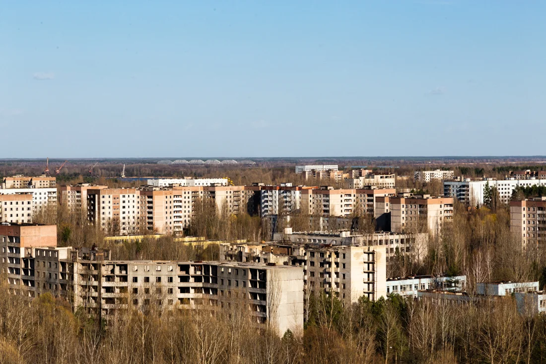 A view over Pripyat, Ukraine.