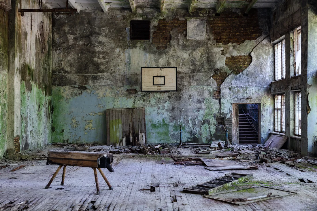 I photographed this gym on both visits, my 2017 effort was vastly better (shown here).