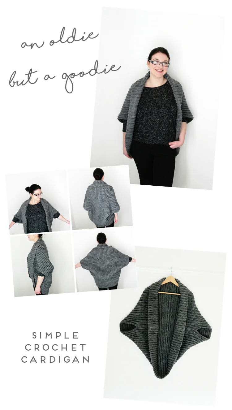 AN OLDIE BUT A GOODIE - SIMPLE CROCHET CARDIGAN.