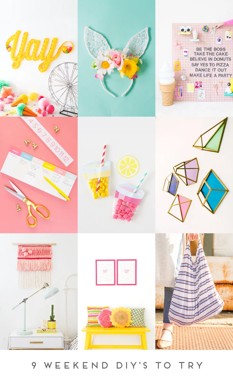 9 WEEKEND DIY'S TO TRY.
