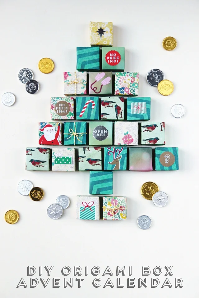 DIY ORIGAMI BOX ADVENT CALENDAR.
