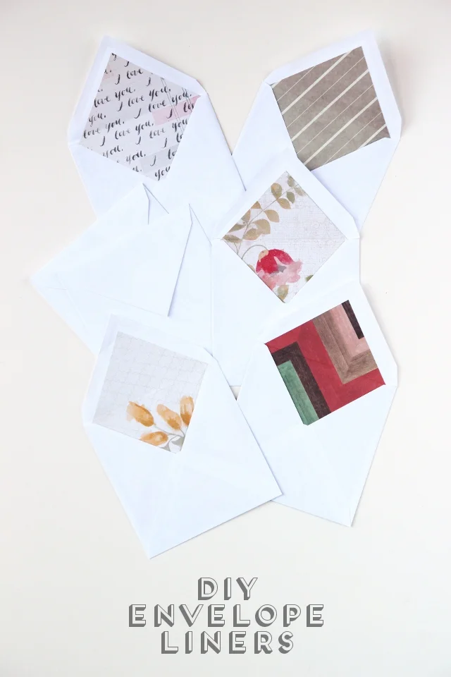 DIY ENVELOPE LINERS.