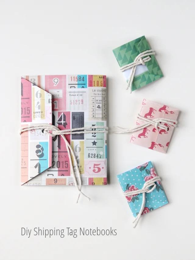 DIY Mini Notebooks Using Shipping Tags