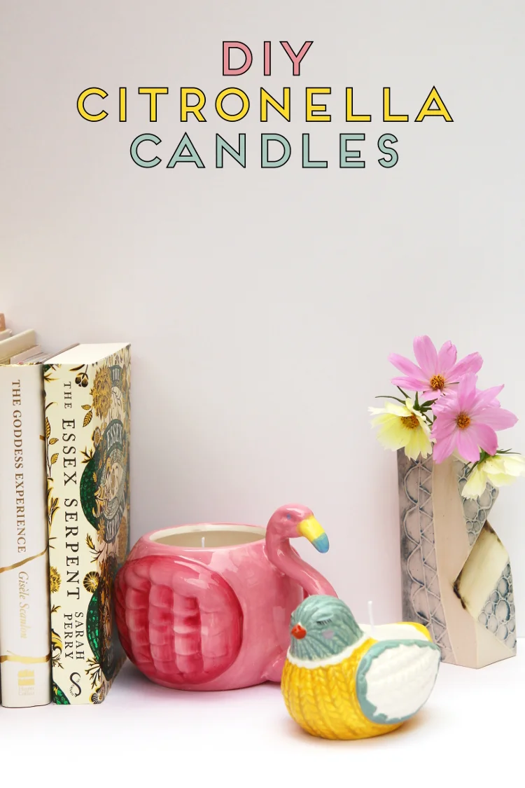DIY CITRONELLA CANDLES OR HOW TO TURN JUST ABOUT ANYTHING INTO A CANDLE INCLUDING MUGS AND EGG CUPS.