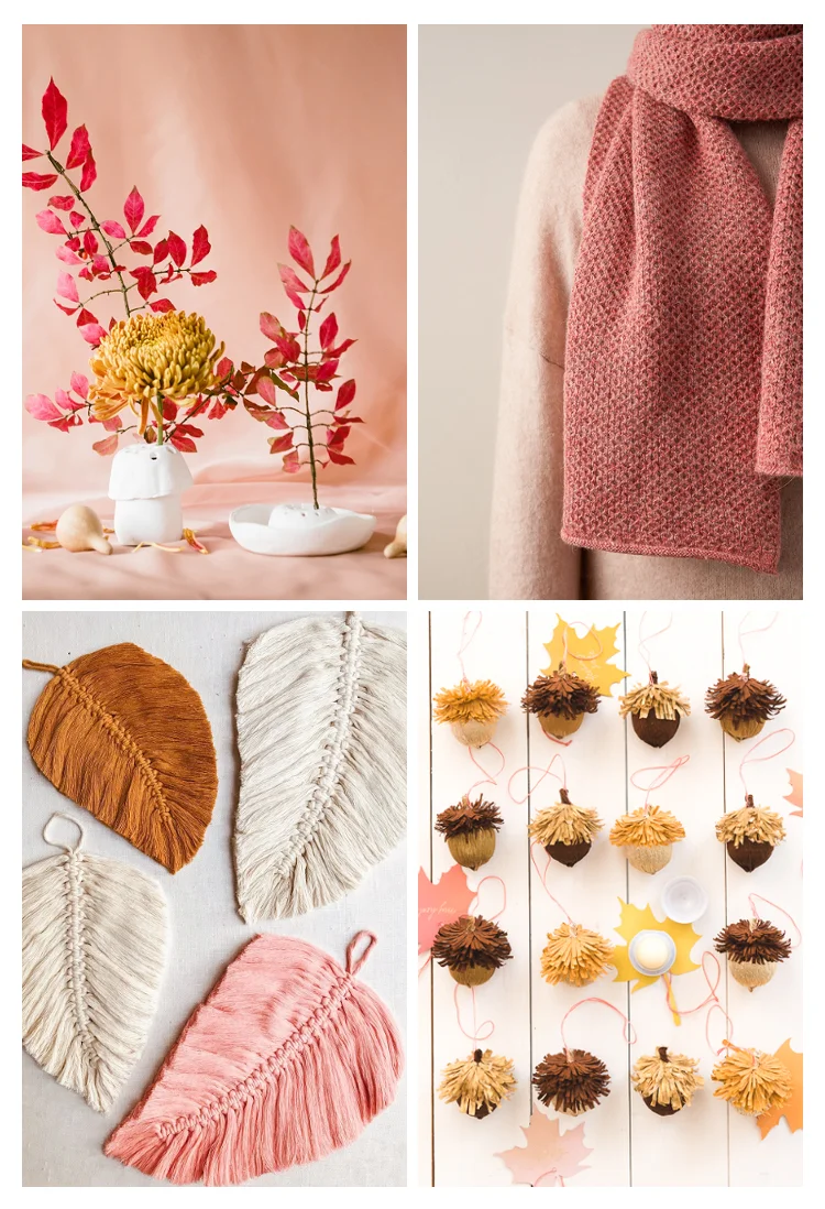 COSY AUTUMNAL CRAFTS TO MAKE THIS FALL - MACRAME, CLAY, PAPER AND WOOL.