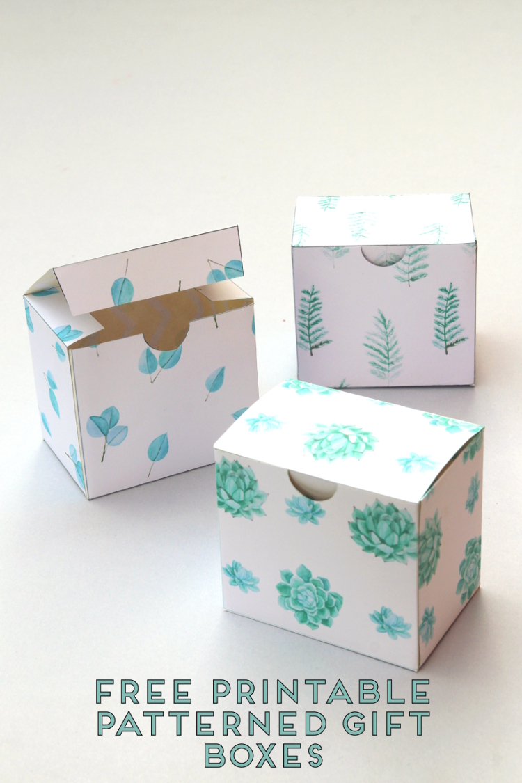 DIY PRINTABLE LEAF AND SUCCULENT PATTERNED GIFT BOXES. — Gathering Beauty