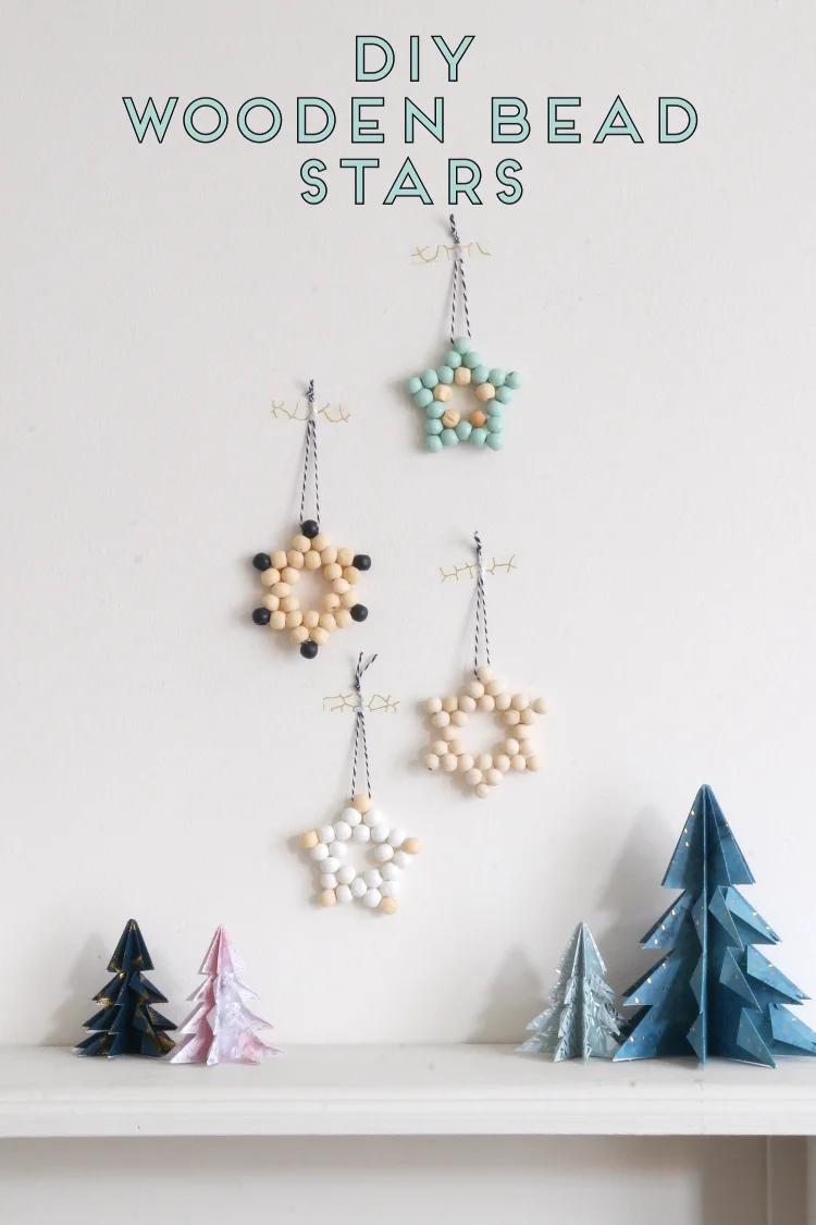 Wooden Bead Star Ornament