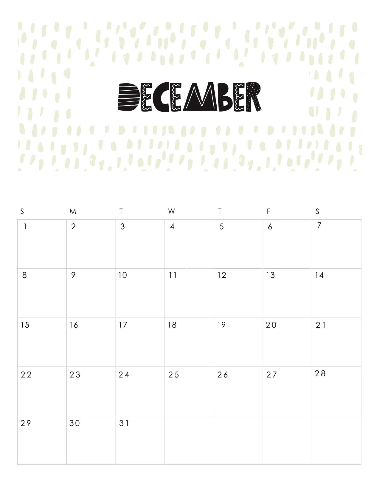 \u2014 ABSTRACT CALENDAR. 2019 FREE Gathering PATTERNED ... PRINTABLE