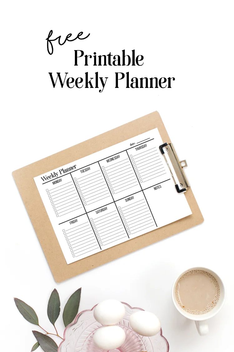 free printable weekly planner gathering beauty