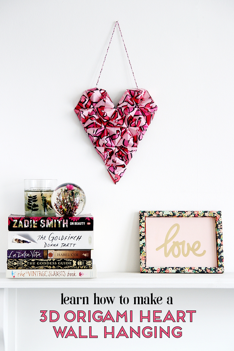 Make Your Own Diy 3d Origami Heart Wall Hanging For