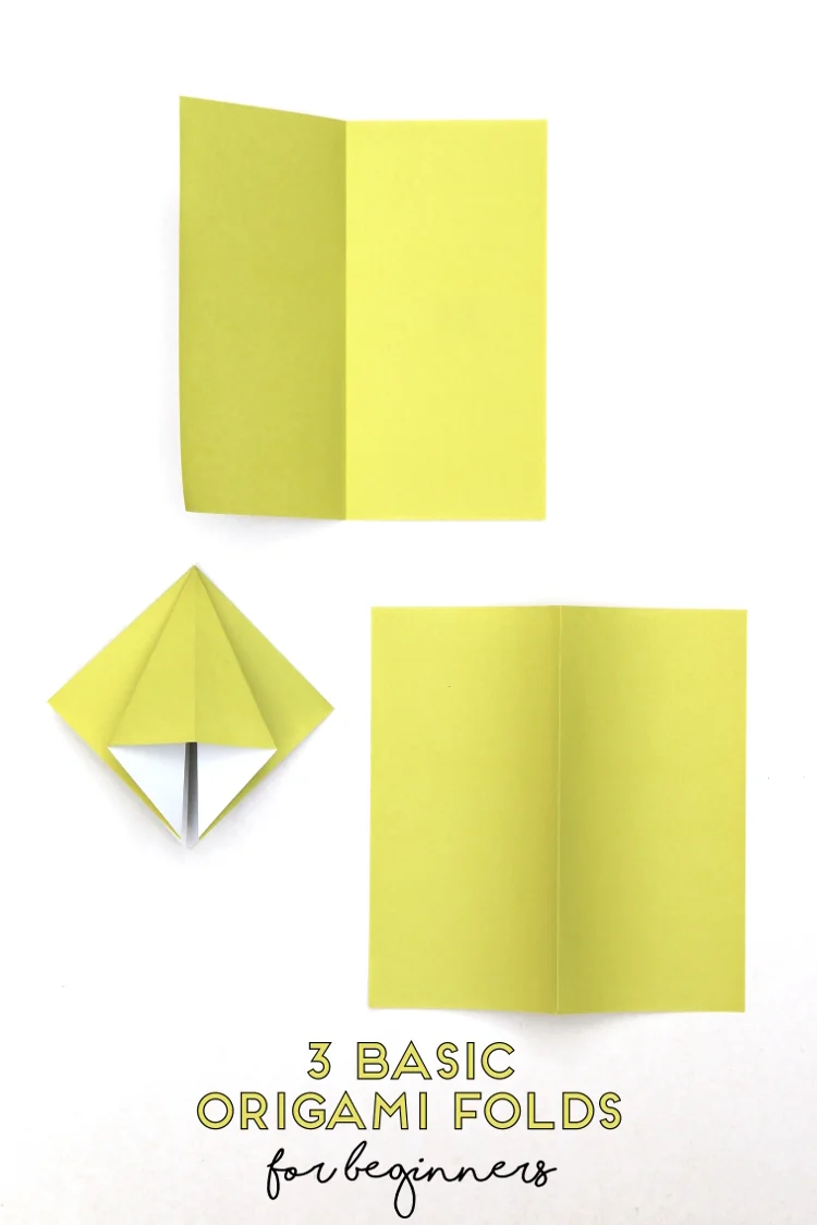 3 BASIC ORIGAMI FOLDS FOR BEGINNERS.