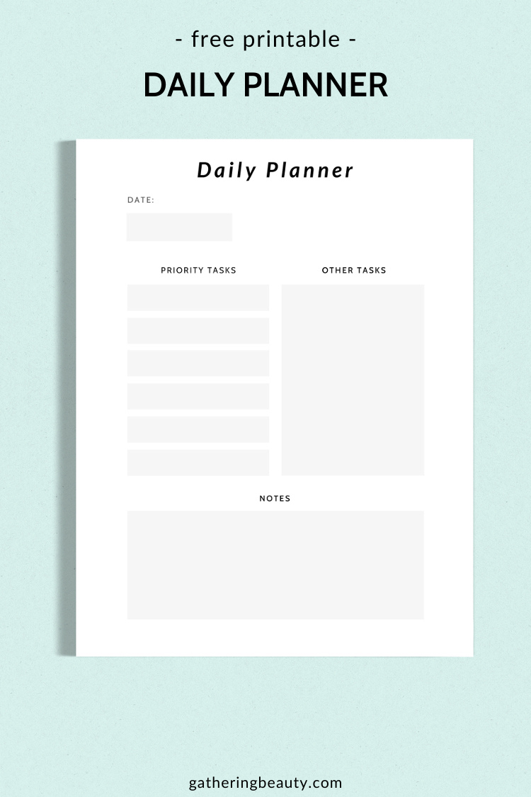 Daily Printable Planner, Office Daily Planner, Daily To Do List, Day  Schedule, Daily Organizer, Home Planner, Floral Planner, Daily List