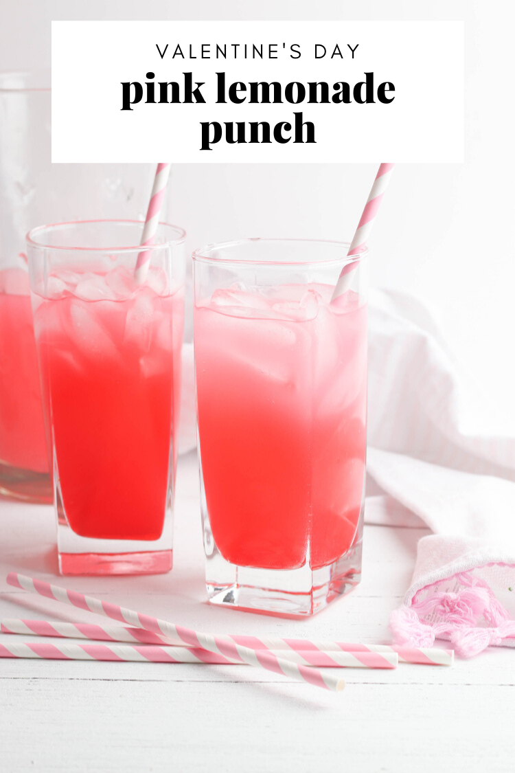 Valentine's Day Pink Lemonade Punch (non-alcoholic) — Gathering Beauty