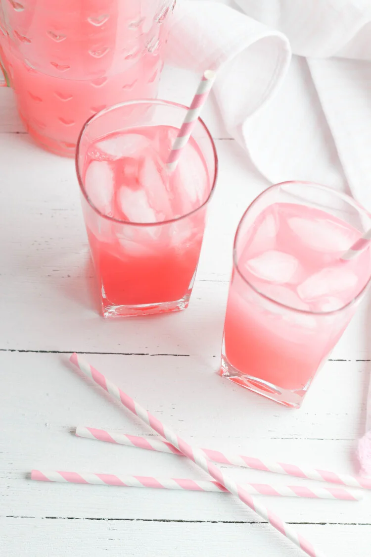 Valentine's Day Pink Lemonade Punch (nonalcoholic) — Gathering Beauty