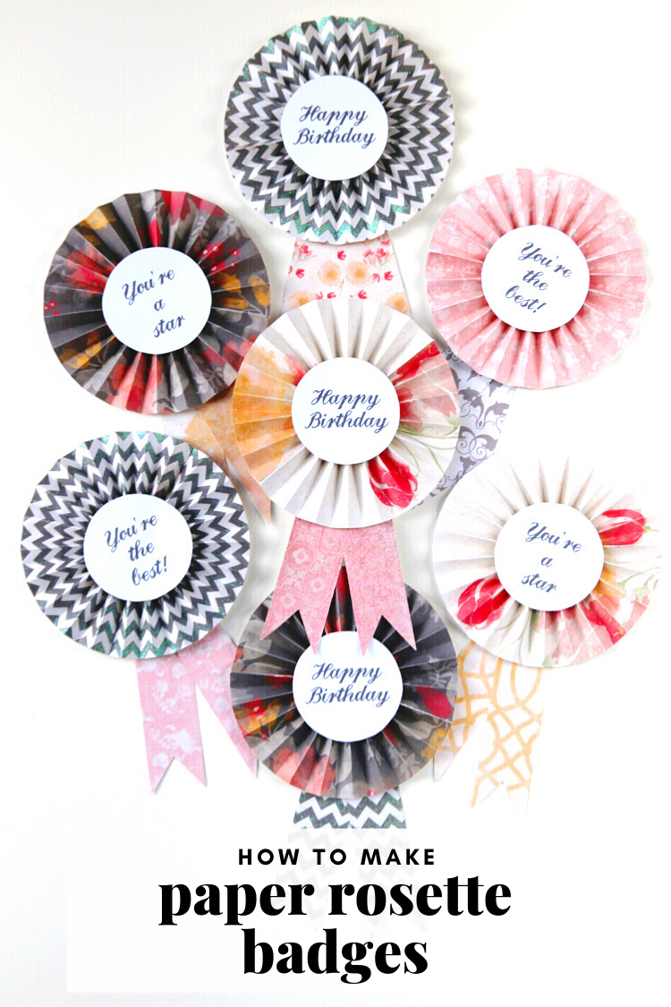 HOW TO MAKE PAPER ROSETTE BADGES.