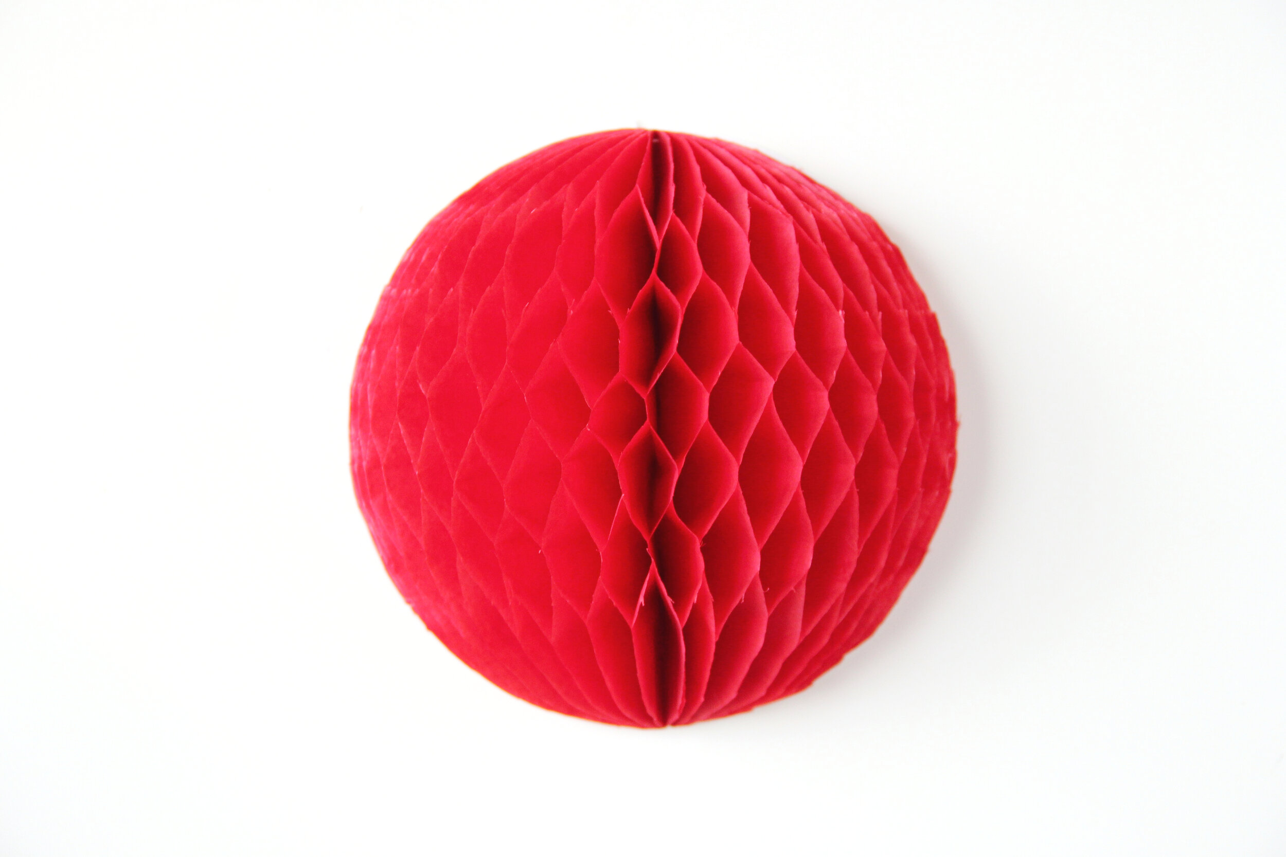 red honeycomb paper ball