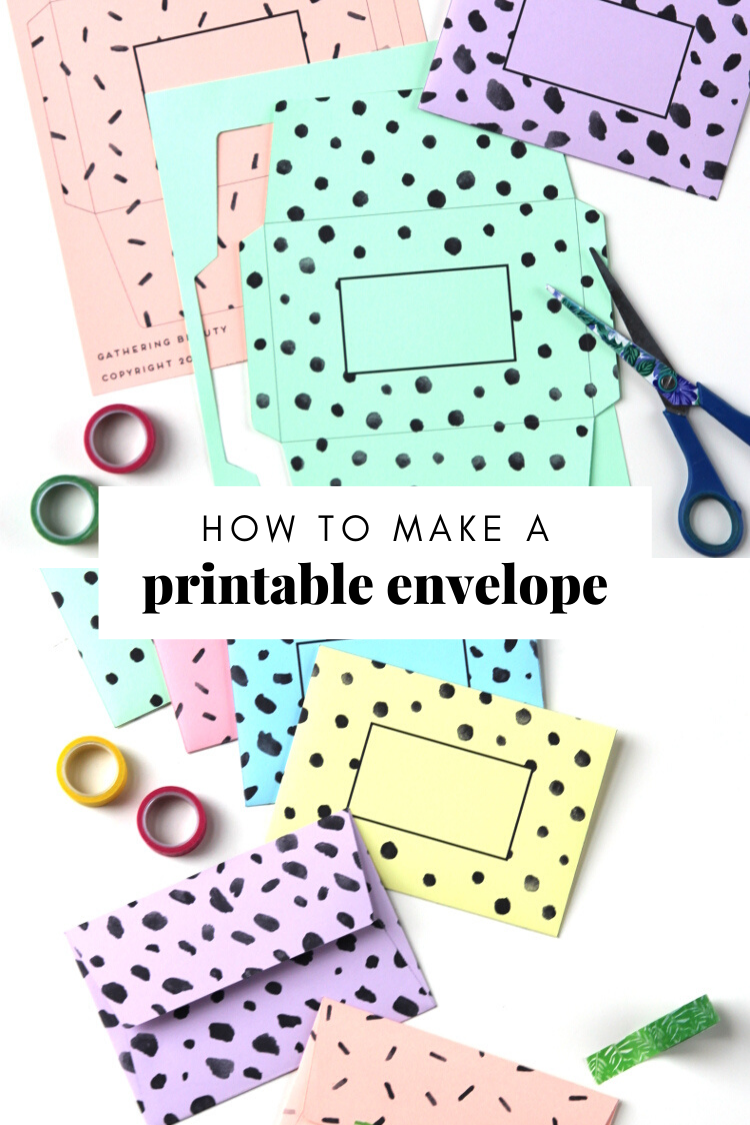 free printable patterned envelope gathering beauty