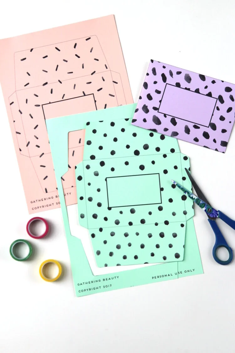 free printable envelope template gathering beauty