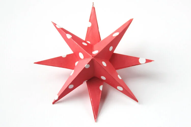 3D Paper Star Template: Paper Star Instructions and Free Template