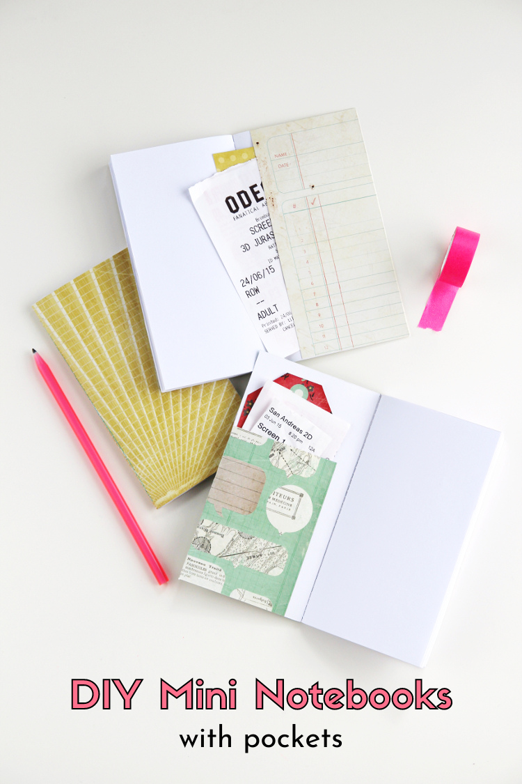 Diy Mini Notebooks With Pockets