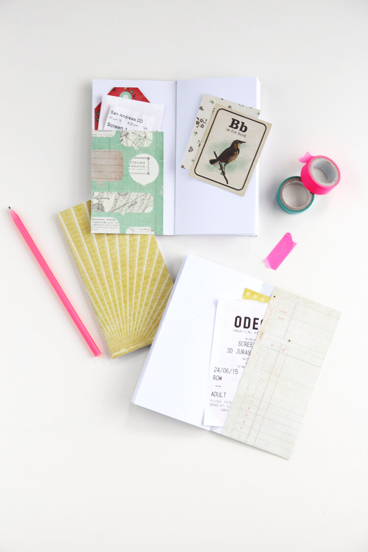 how to make a pocket out of paper in a notebook