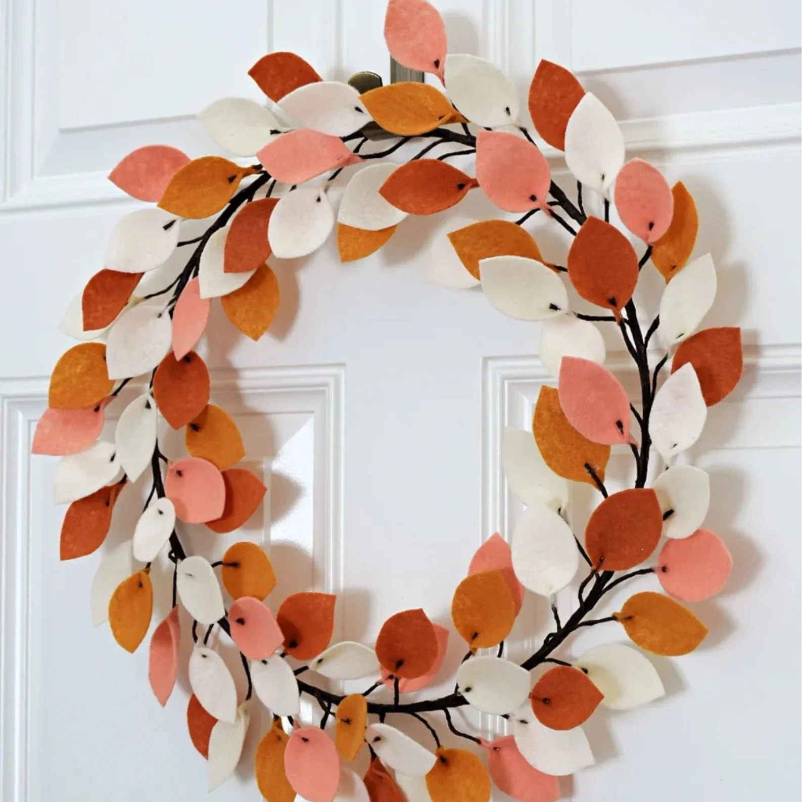 Felt Leaf Wreath DIY