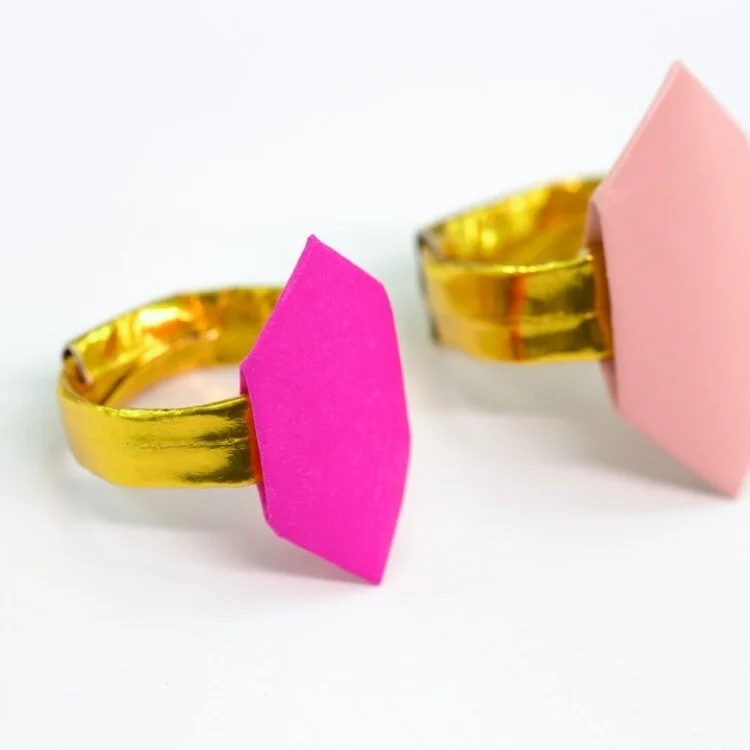 origami paper rings