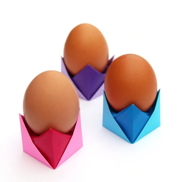 DIY origami egg cup