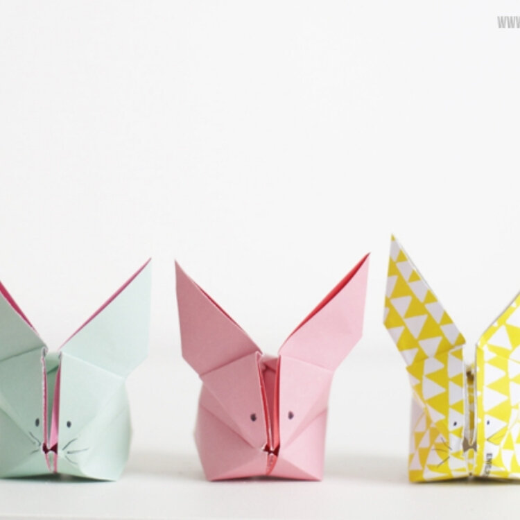 pastel paper bunnies
