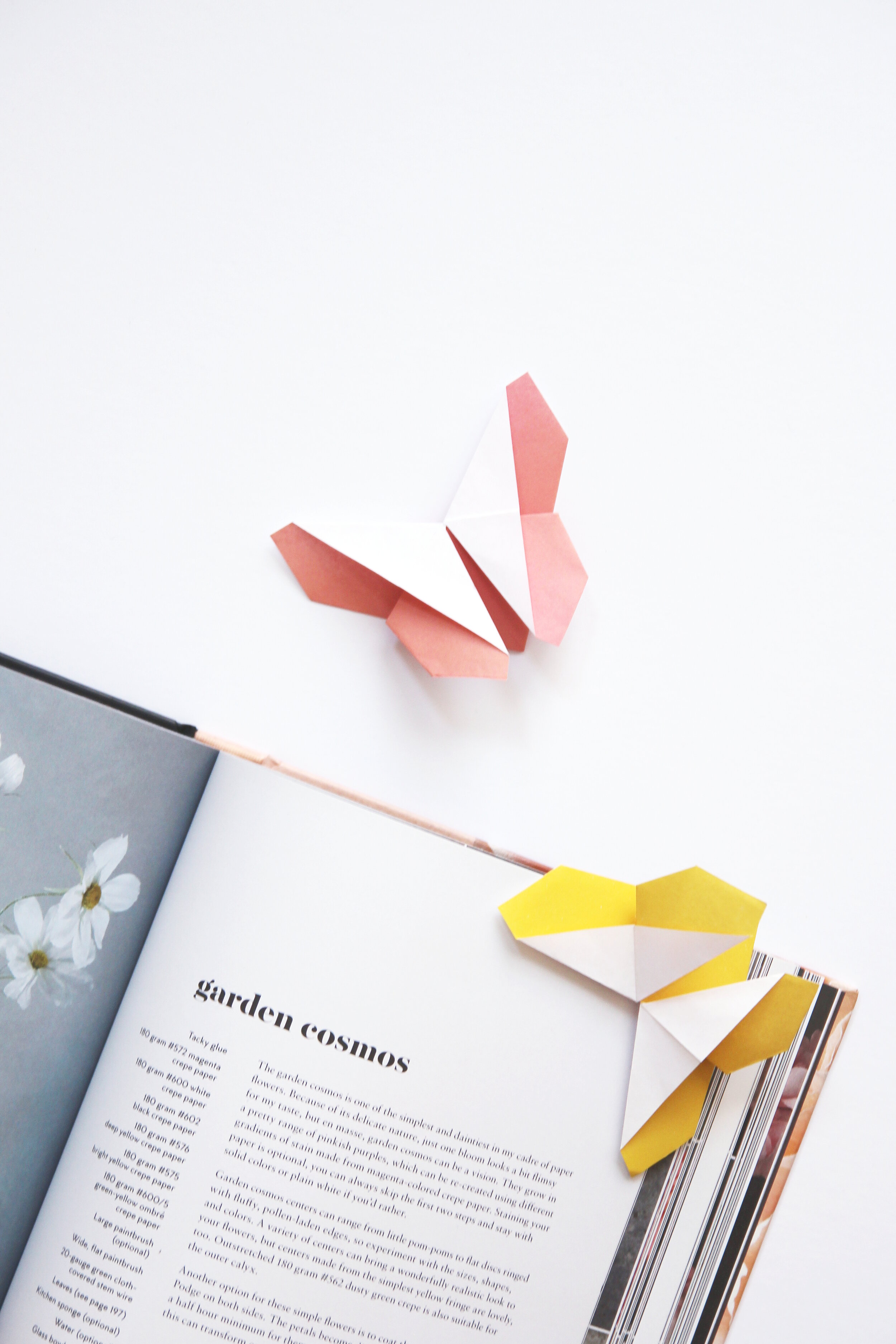 origami butterfly bookmark gathering beauty