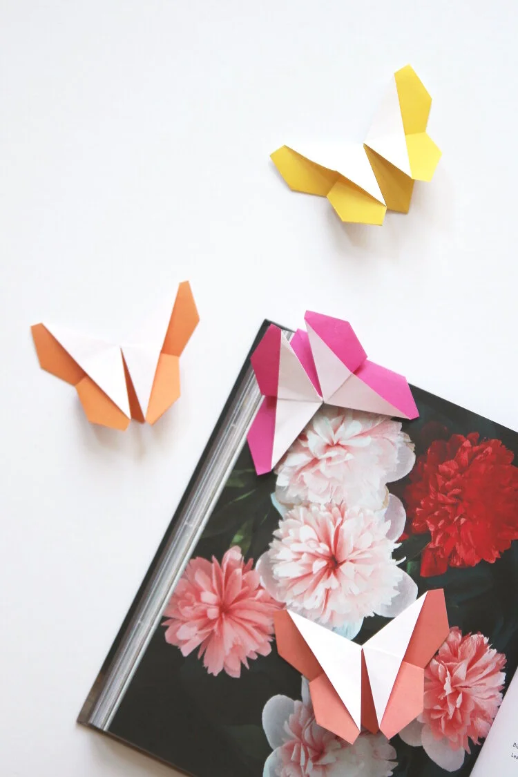 How To Make Origami Butterfly Bookmark — Gathering Beauty